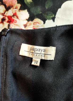 Шикарне плаття міді з квітковим принтом від papaya, розкішна сукня міді з квітковим принтом7 фото