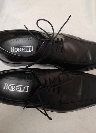 Шкіряні туфлі бренду borelli, р. 40. 5