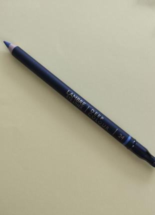Синій олівець для очей lambre deep colour 24/синій олівець для очей ламбре 24/контурний олівець1 фото