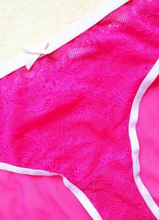 Новые яркие малиновые розовые кружевные кружево трусики сзади сетка гипюр хс-с/6-8/34-36/42-44 marks

spencer2 фото