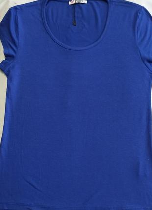 Літня синя футболка 48 розміру туреччина2 фото