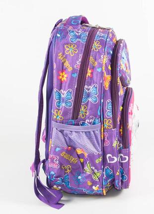 Школьный рюкзак для девочек с ортопедической спинкой с собачкой - сиреневый - 31-y020-12 фото