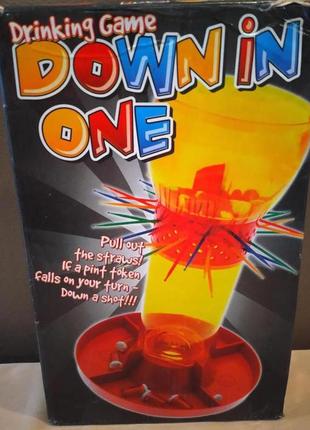 Забавная затея  drink game down in one для "взрослой вечеринки" . пьяненькая версия классической игр