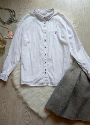 Белая натуральная длинная рубашка с рукавом длинным офисная батал большой размер2 фото