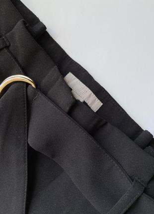 Брюки/ штаны с поясом с защипами с высокой посадкой классические h&m5 фото