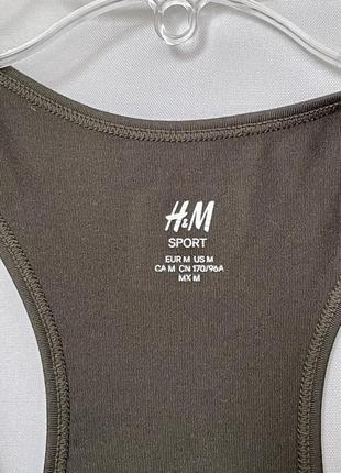 H&m sport зелений хакі топ майка для спорту фітнесу зелена2 фото