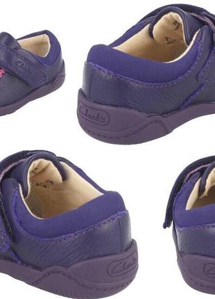 Кожаные туфельки мокасины clarks на малышку , p. 22 и 233 фото