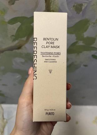 Очищающая глиняная маска purito bentoin pore clay mask, 120 мл2 фото