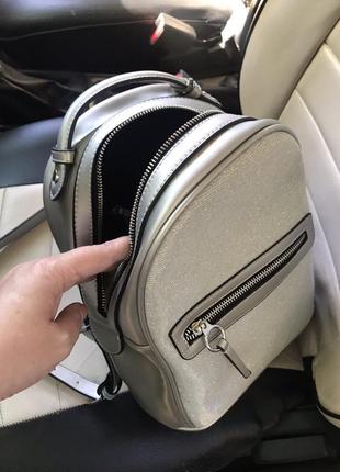 Рюкзак серебро с люрексом bata италия