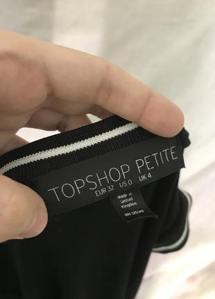 Сукня в спортивному стилі облягає topshop petite чорне базове7 фото