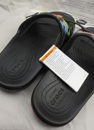 Новые стильные тапки шлепанцы crocs slides tie dye самые новые коллекции оригинал кроксы