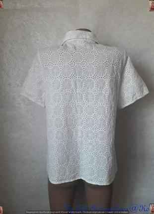 Фирменная cotton traders кружевная блуза/рубашка с прошвы с 100 % хлопка, размер л-ка2 фото