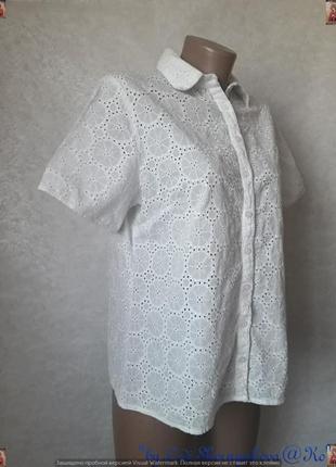 Фирменная cotton traders кружевная блуза/рубашка с прошвы с 100 % хлопка, размер л-ка3 фото