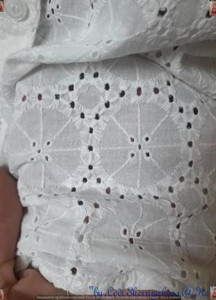Фирменная cotton traders кружевная блуза/рубашка с прошвы с 100 % хлопка, размер л-ка5 фото