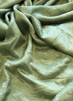 Портьерная ткань жатка светло-зеленого цвета