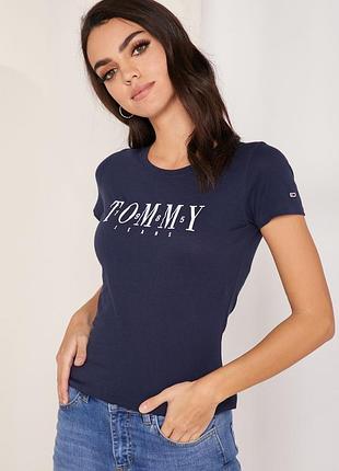 Футболка темно синя tommy hilfiger р. xs-s