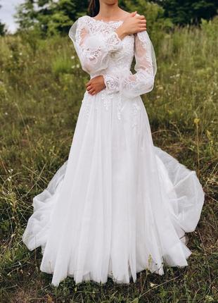Весільна сукня на 160-170 см1 фото