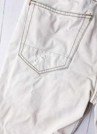 Мужские белые повседневные джинсовые шорты pull&bear. размер s m9 фото