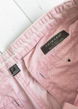 Мужские повседневные базовые хлопковые розовые шорты primark праймарк. размер s m6 фото