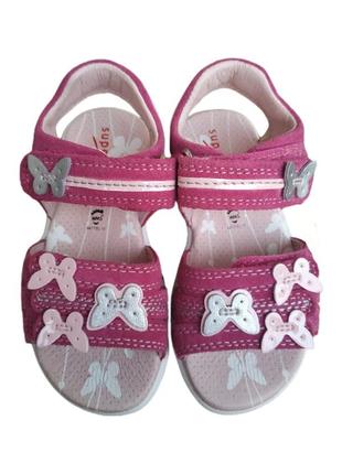 Дитячі сандалії для дівчинки superfit австрія розмір 24 (14.5 см) темно-рожевий2 фото