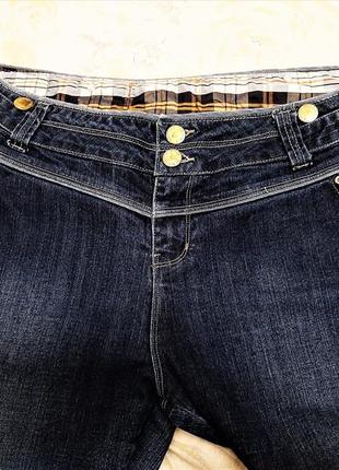 Брендовые джинсы женские синие с манжетами большой размер denim co4 фото