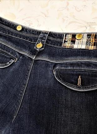 Брендовые джинсы женские синие с манжетами большой размер denim co6 фото