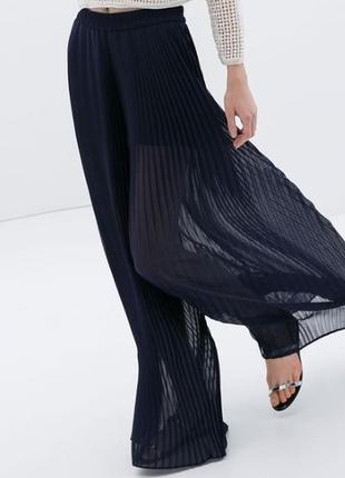Плиссированные свободные брюки палаццо р 10