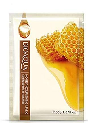 Тканинна маска для обличчя bioaqua honey nourishing mask з екстрактом меду 30 г