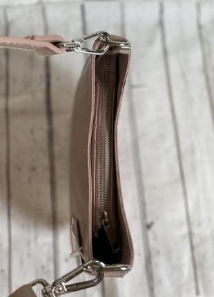 Жіноча шкіряна сумка човник італія 🇮🇹 нова колекція беж пудра