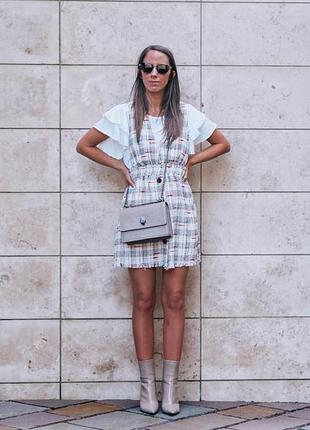 Zara  твидовый сарафан