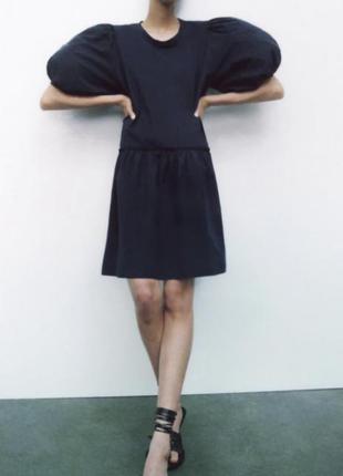 Zara повітряне сукня комбіноване5 фото