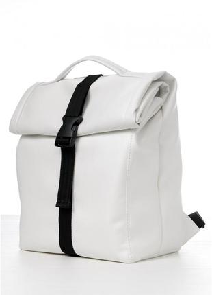 Жіночий рюкзак sambag rolltop mini білий4 фото