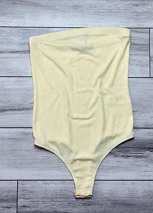Лимонний боді без рукавів bikbok