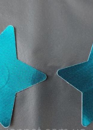 Стикини на грудь "звезды", цвет голубой - размер 8см
