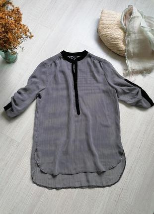 🖤полосатая рубашка 🖤полупрозрачная блуза в полоску 🖤літня полосата сорочка8 фото