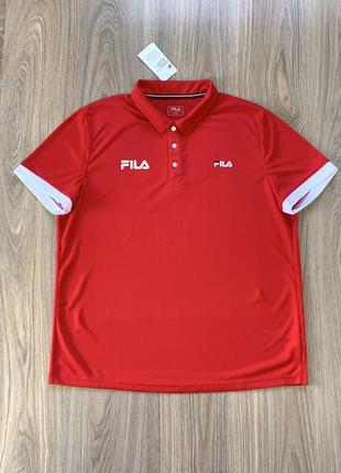 Мужская дышащая спортивная поло футболка fila1 фото