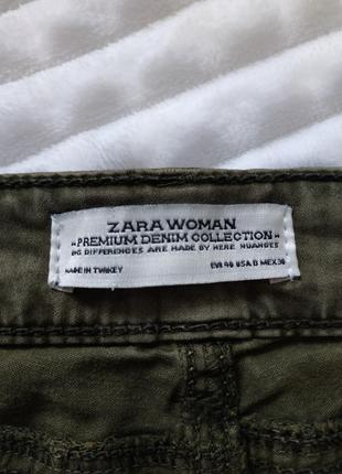 Жіночі тоненькі джинси хакі zara4 фото