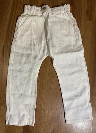 Штани з льону zara