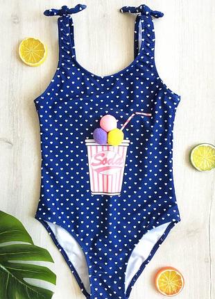 Купальник суцільний з декором для дівчинки teres