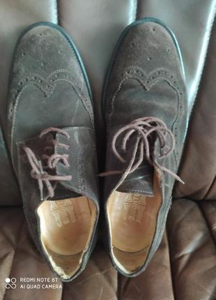 Туфлі оксфорди чоловічі, замшеві, brighton,розмір 401 фото