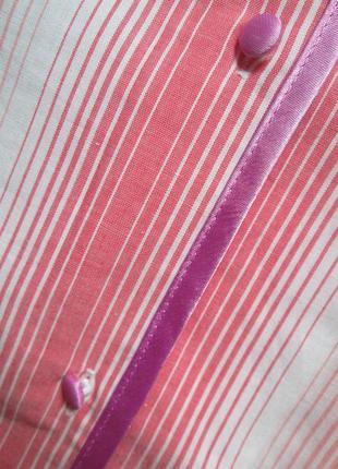 Шикарная хлопковая пижама в полоску cotton real 🍒🍓🍒6 фото