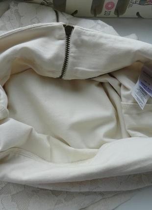 Ажурная хлопковая юбка молочного оттенка6 фото