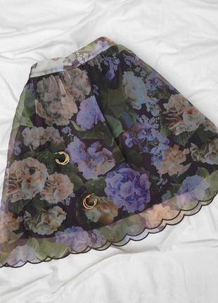 Цветочная юбка ✨h&m✨ в цветочный принт1 фото
