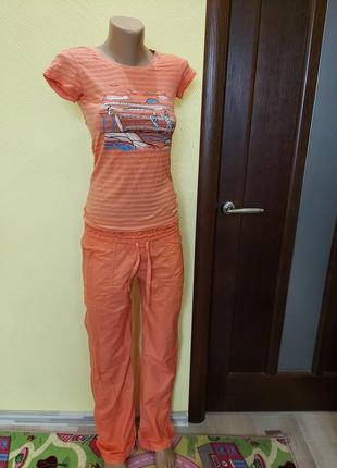 Летний комплект костюм termit кораллового цвета 42-xs1 фото