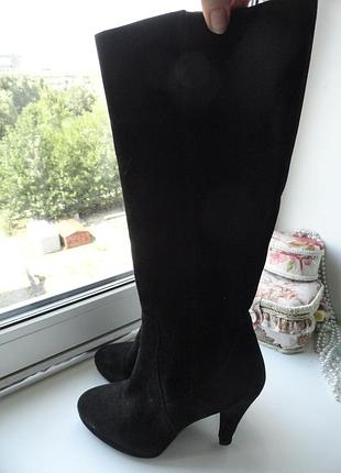 Сапоги демисезонные из натуральной замши .