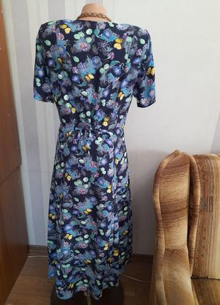 Вінтажна довга сукня віскоза міді  ґудзиках длинное винтажное платте халат на пуговицах3 фото