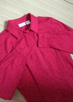 Лёгкая котоновая рубашка в якоря paola ☕ 40-42рр3 фото