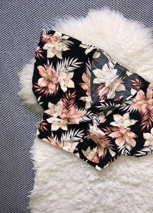 Блуза топ в квітковий принт квітковий принт блузочка коротке2 фото