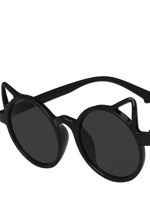 Солнцезащитные детские очки кошка черные