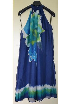 Шовкова сукня з відкритими плечима zara (xs)